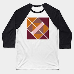 Geometric pattern Fire hot colors Baseball T-Shirt